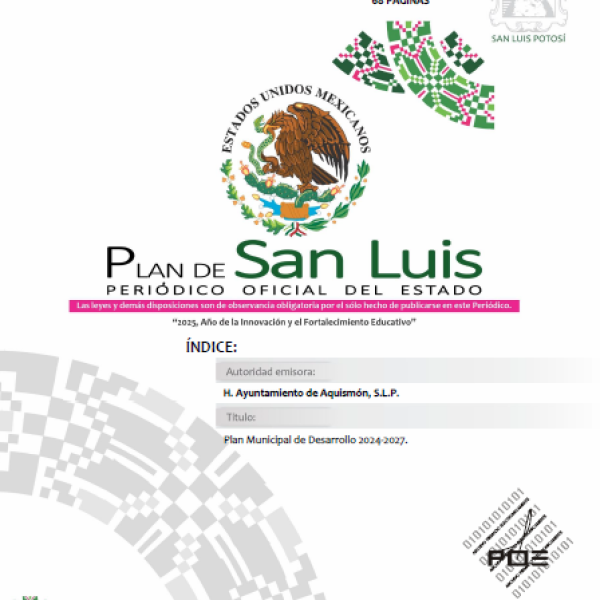 Plan Municipal de desarrollo 2024-2027